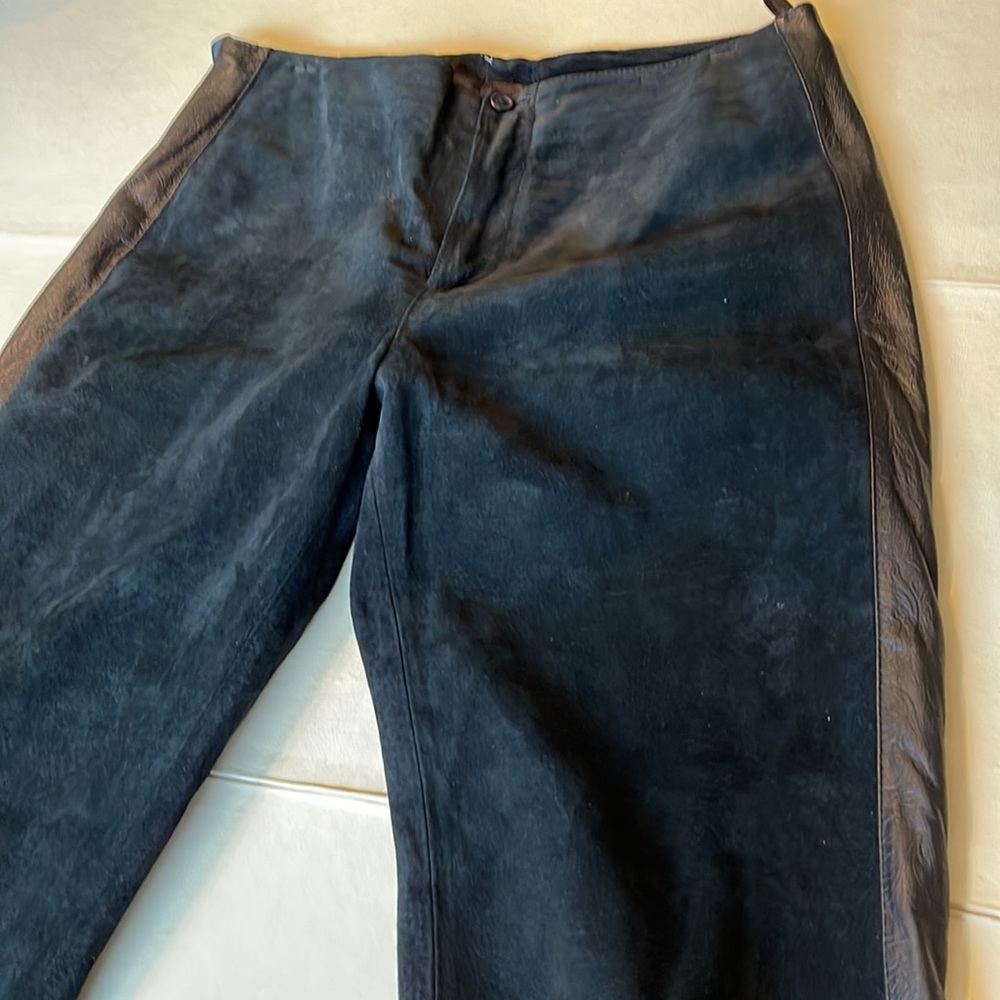 #Suede and leather Pants